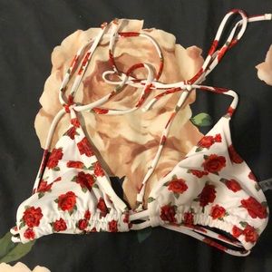 white rose swim top